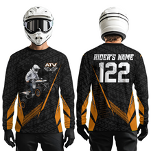 Load image into Gallery viewer, Personalized ATV Motocross Jersey For Adult &amp; Kids UPF30+ Orange Quad Bike Shirt Off-Road ATV MX Racing NHN013