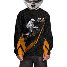 Load image into Gallery viewer, Personalized ATV Motocross Jersey For Adult &amp; Kids UPF30+ Orange Quad Bike Shirt Off-Road ATV MX Racing NHN013