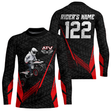 Load image into Gallery viewer, Personalized ATV Motocross Jersey For Adult &amp; Kids UPF30+ Red Quad Bike Shirt Off-Road ATV MX Racing NHN013