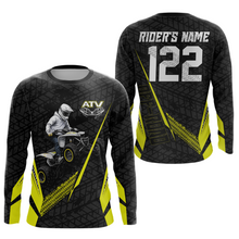 Load image into Gallery viewer, Personalized ATV Motocross Jersey For Adult &amp; Kids UPF30+ Yellow Quad Bike Shirt Off-Road ATV MX Racing NHN013