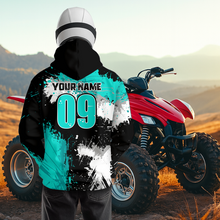 Load image into Gallery viewer, Turquoise Atv Motocross Hoodie Personalized Upf30+ Adult&amp;Kid Quad Bike Shirt Atv Mx Off-Road Extreme NHN003