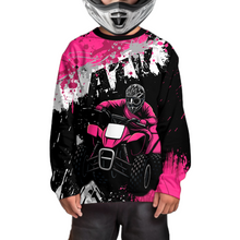 Load image into Gallery viewer, Pink ATV Motocross Jersey Personalized UPF30+ Adult&amp;Kid Quad Bike Shirt Atv Mx Off-Road Dirt Bike NHN003