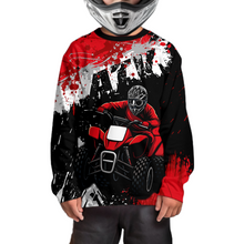Load image into Gallery viewer, Red ATV Motocross Jersey Personalized UPF30+ Adult&amp;Kid Quad Bike Shirt Atv Mx Off-Road Dirt Bike NHN003