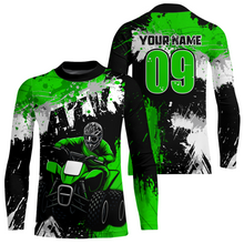 Load image into Gallery viewer, Green ATV Motocross Jersey Personalized UPF30+ Adult&amp;Kid Quad Bike Shirt Atv Mx Off-Road Dirt Bike NHN003