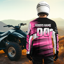 Load image into Gallery viewer, Custom Pink ATV Motocross Jersey for Adult Kids Youth Quad Dirt Bike Racing Shirt For Men Women NHN001