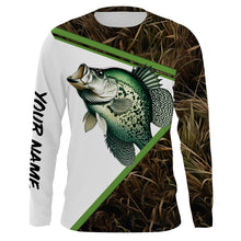 Load image into Gallery viewer, Crappie Fishing camo jerseys customize name long sleeves shirts - gift for Fishing lovers TTN44