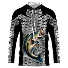 Load image into Gallery viewer, Personalized Bass Fishing Jerseys, Bass Fishing scales Custom Long Sleeve Fishing tournament shirts TTN58