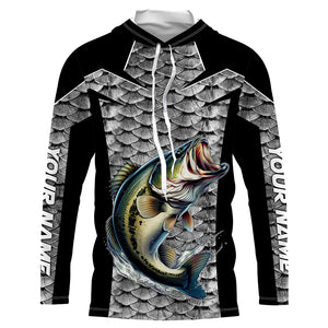 Personalized Bass Fishing Jerseys, Bass Fishing scales Custom Long Sleeve Fishing tournament shirts TTN58