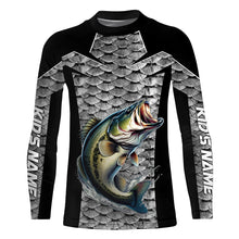 Load image into Gallery viewer, Personalized Bass Fishing Jerseys, Bass Fishing scales Custom Long Sleeve Fishing tournament shirts TTN58