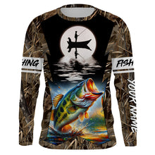 Load image into Gallery viewer, Bass Fishing Fisherman in boat Custom Name 3D Tournament Fishing Shirts UV Protection TTN87