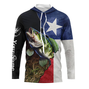 Bass Fishing Texas Flag Custom Name UV Protection Shirts - Personalized Fishing jerseys Gifts TTN24