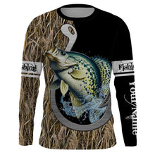 Load image into Gallery viewer, Crappie Fishing Jerseys Fish Hook Camo UV Customize Name Long Sleeve Shirts TTN41