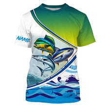 Load image into Gallery viewer, Wahoo Mahi Tuna slam Custom performance Fishing Shirts, Offshore slam Fishing shirt TTV50