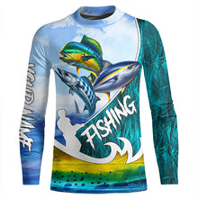 Load image into Gallery viewer, Wahoo Mahi Tuna slam Custom performance Fishing Shirts, Offshore slam Fishing shirt TTV92