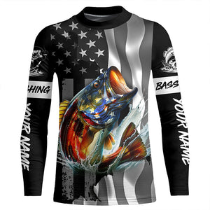 American Flag Bass Fishing Custom long sleeve Fishing Shirts for men, Bass Fishing jerseys TTV145