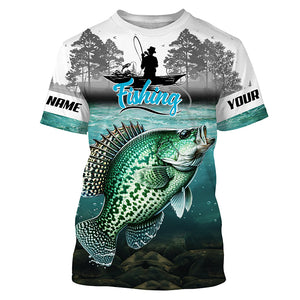 Custom Crappie Long Sleeve Tournament Fishing Shirts, Crappie Fishing Jerseys TTV136