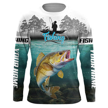 Load image into Gallery viewer, Personalized Walleye Fishing Jerseys, Walleye Tournament Fishing Shirts TTV54