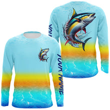 Load image into Gallery viewer, Tuna fishing Custom Name UV protection fishing jersey, fishing tournament shirts TTV44