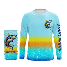 Load image into Gallery viewer, Tuna fishing Custom Name UV protection fishing jersey, fishing tournament shirts TTV44