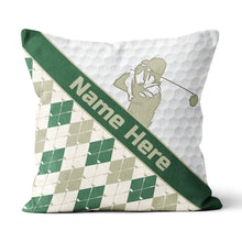 Load image into Gallery viewer, Customized Argyle Golf Pattern, Personalized Golf Decorative Pillows YYD0006