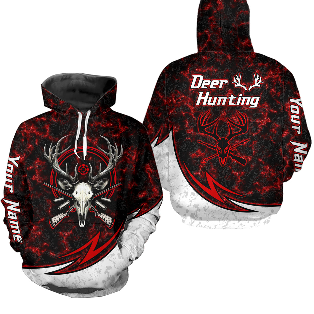 Personalized Deer Hunting Shirts Custom Camouflage Style Trendy Hunters Clothing For Men And Women | Red YYD0055