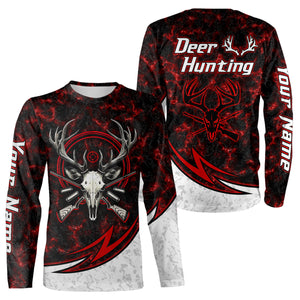 Personalized Deer Hunting Shirts Custom Camouflage Style Trendy Hunters Clothing For Men And Women | Red YYD0055