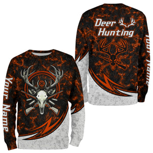 Personalized Deer Hunting Shirts Custom Camouflage Style Trendy Hunters Clothing For Men And Women | Orange YYD0057