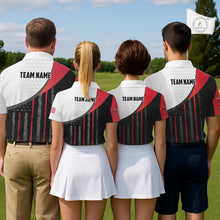 Load image into Gallery viewer, American Flag Golf Polo Shirts For Womens Custom Name, Patriotic Golf Gifts YYD0020