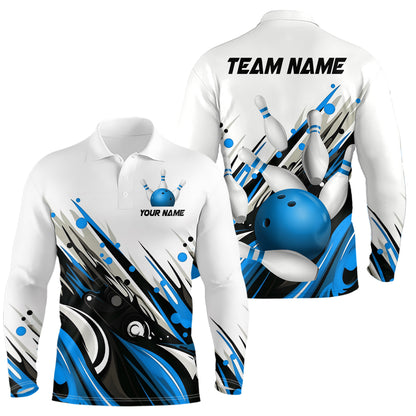 Bowling Shirt For Mens Custom Name Bowling Flame Lightning Team Jersey Shirt YYD0066
