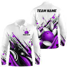 Load image into Gallery viewer, Bowling Shirt For Mens Custom Name Bowling Flame Lightning Team Jersey Shirt YYD0066