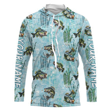 Load image into Gallery viewer, Largemouth Bass Fishing Algae Pattern Customize Shirts For Men And Women Personalized Fishing Gift YYD0025