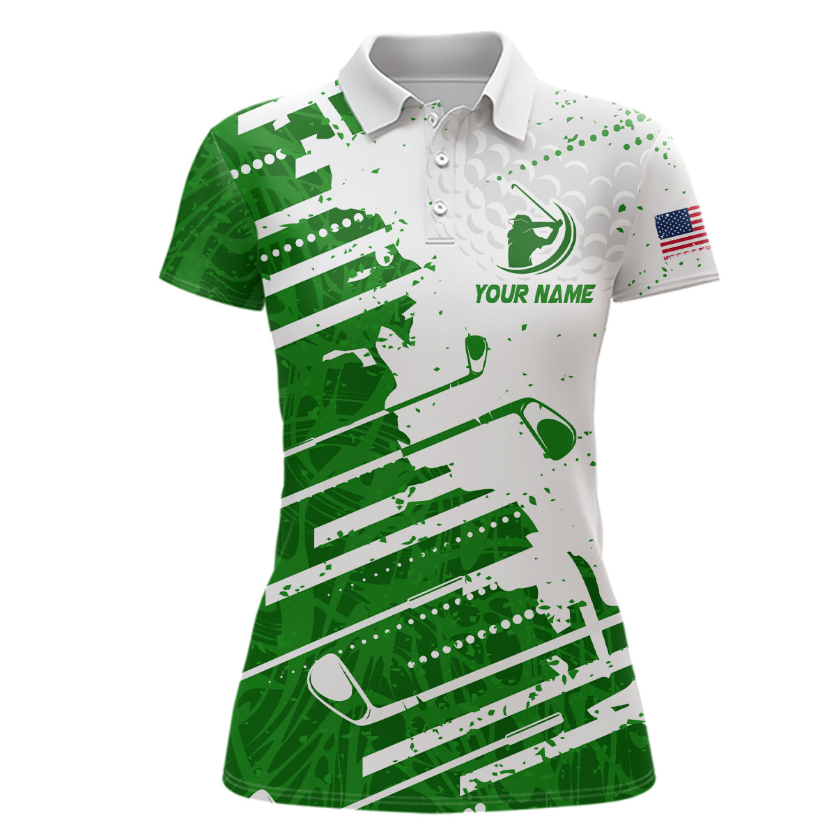 Best Golf Polo Shirts For Womens Custom Name, Golf Abstract Grunge Shirt Gifts YYD0042