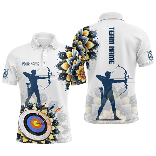 Mandala Flower Archery Custom Name Men Archery Polo Shirts, Archery Jerseys YYD0053