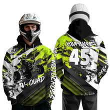 Load image into Gallery viewer, Lime Green Custom ATV Motocross Hoodie Men Women Quad Shirt ATV Riding Hoodie MHATV26