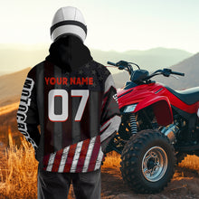Load image into Gallery viewer, Custom Atv Motocross Hoodie Upf30+ Quad Bike Shirt Racing Adult Youth Kid American Flag Dirt Bike Hooded  NHN005