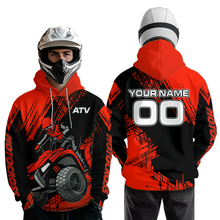 Load image into Gallery viewer, Red Custom ATV Motocross Hoodie for Men Women Quad Shirt ATV Riding Hoodie MHATV22