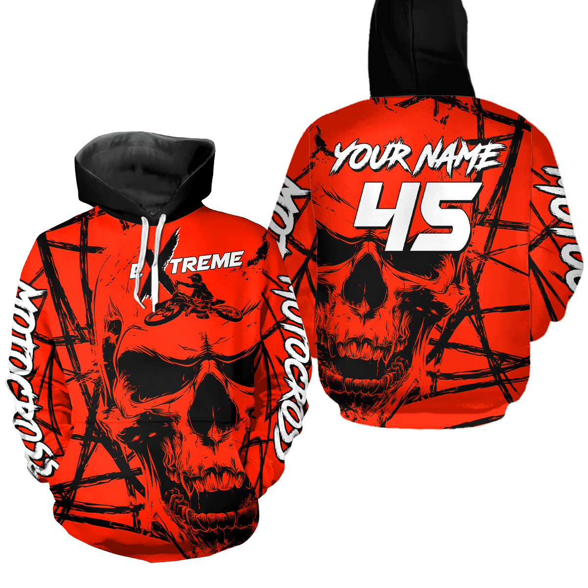 Red Motocross Hoodie Custom for Men Women Dirt Bike Racing Hoodie Riding Shirt MH159
