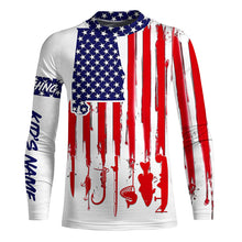 Load image into Gallery viewer, Alabama America flag UV protection performance fishing shirts A31