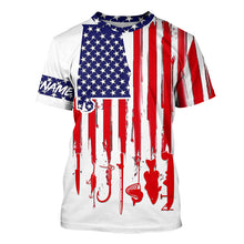 Load image into Gallery viewer, Alabama America flag UV protection performance fishing shirts A31