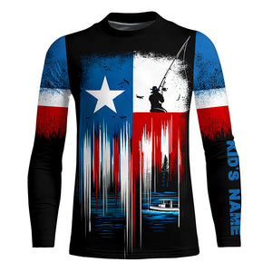 Texas flag UV protection fishing shirt fishing jersey for fisherman A62