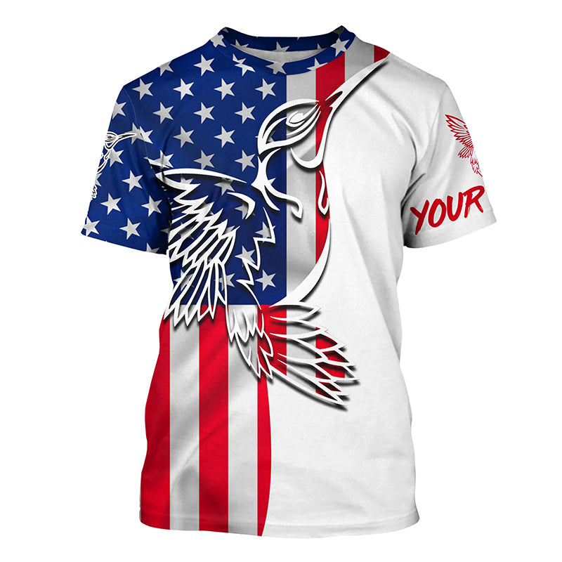 Hummingbirds tattoo America Flag UV protection shirt for birdwatcher A19