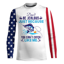 Load image into Gallery viewer, Don't be jealous American flag UV protection fishing jersey for fisherman A42