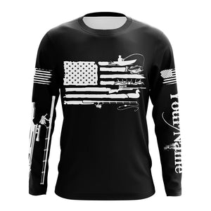 American Flag UV Protection Fishing Hunting Shirt For Fisherman Hunter A44