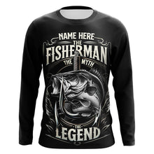 Load image into Gallery viewer, The Fisherman, The Myth, The Legend - Bass Fishing UV Protection Performance Shirt A65