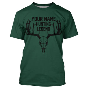 Deer Hunting Legend Personalized Custom Name Deer Skull Hunting Shirt For Hunters A46