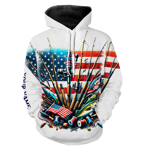 American Flag UV Protection Fishing Shirt For Fisherman Fishing Jersey A51