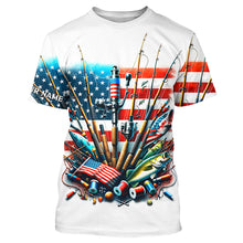 Load image into Gallery viewer, American Flag UV Protection Fishing Shirt For Fisherman Fishing Jersey A51