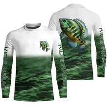 Load image into Gallery viewer, Bluegill Fishing Custom Long Sleeve Tournament Shirts, Performance Bluegill Fishing Jerseys | Green IPHW6303