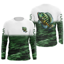 Load image into Gallery viewer, Bluegill Fishing Custom Long Sleeve Tournament Shirts, Performance Bluegill Fishing Jerseys | Green IPHW6303