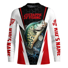 Load image into Gallery viewer, Crappie Fishing Jerseys, Crappie Custom Long Sleeve Performance Fishing Shirts | Red IPHW6072